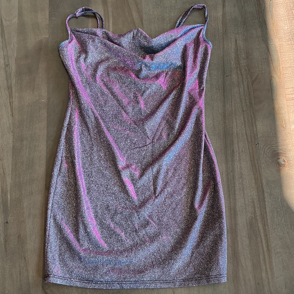 Elegant Metallic Sheen Dress